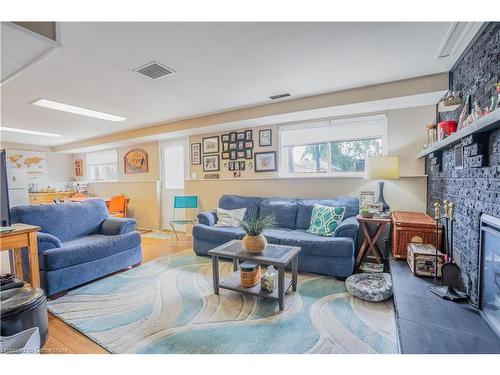 1383 Garrison Road, Fort Erie, ON - Indoor Photo Showing Living Room With Fireplace