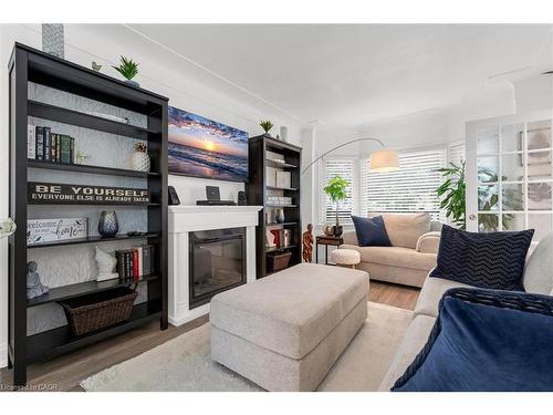 97 Bell Avenue, Hamilton, ON - Indoor Photo Showing Living Room With Fireplace
