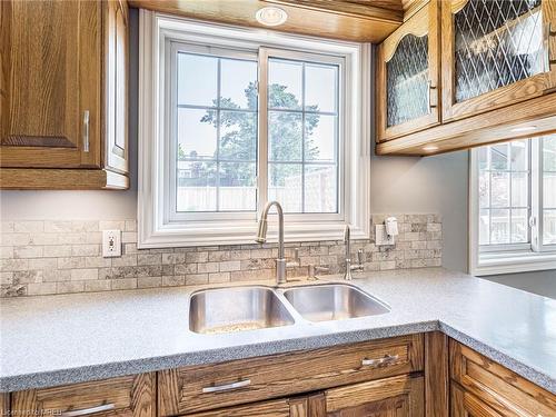 100 Warren Road, Kitchener, ON - Indoor Photo Showing Kitchen With Double Sink