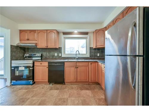 115 Irene Avenue, Stoney Creek, ON - Indoor Photo Showing Kitchen With Double Sink