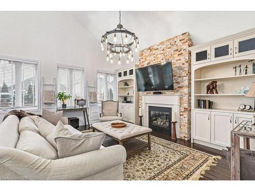 58 Waterview Rd, Wasaga Beach, ON - Indoor Photo Showing Living Room With Fireplace