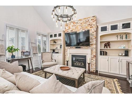 58 Waterview Rd, Wasaga Beach, ON - Indoor Photo Showing Living Room With Fireplace