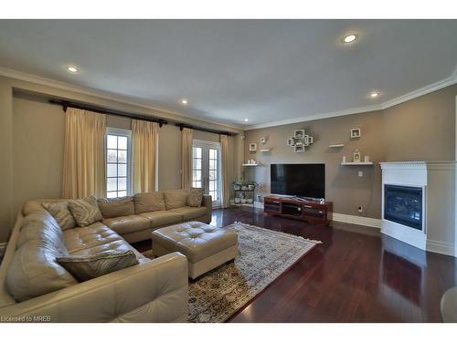 7199 Second Line, Mississauga, ON - Indoor Photo Showing Living Room With Fireplace