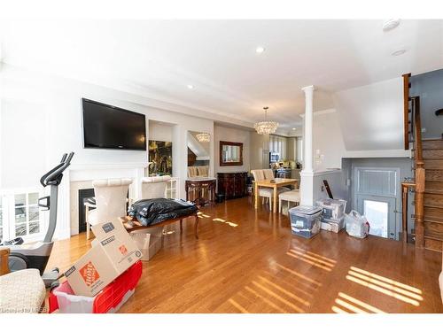 Upper-2014 Lushes Avenue, Mississauga, ON - Indoor Photo Showing Living Room With Fireplace