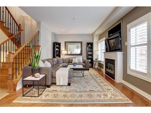 3509 Stonecutter Crescent, Mississauga, ON - Indoor Photo Showing Living Room With Fireplace