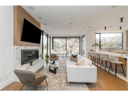 21 Tyre Avenue, Toronto, ON - Indoor Photo Showing Living Room With Fireplace