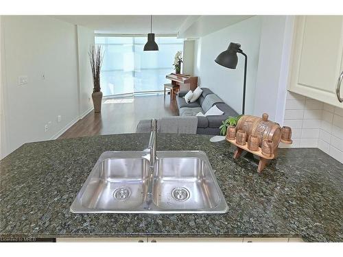 2201-9 George Street, Brampton, ON - Indoor Photo Showing Kitchen With Double Sink