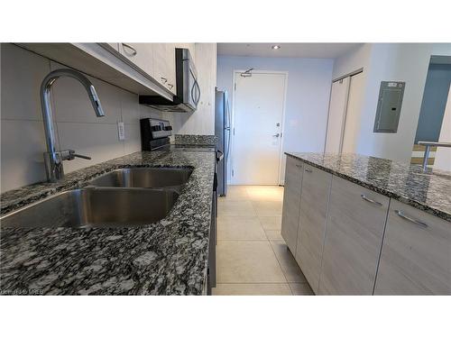 411-280 Lester Street, Waterloo, ON - Indoor Photo Showing Kitchen With Double Sink