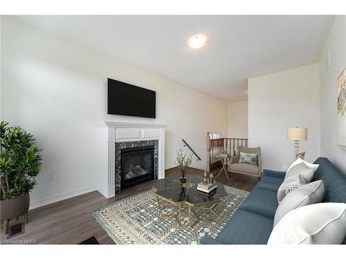4 Silver Meadow Gardens, Hamilton, ON - Indoor Photo Showing Living Room With Fireplace