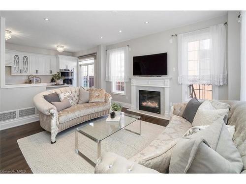 46 Millhouse Mews, Brampton, ON - Indoor Photo Showing Living Room With Fireplace