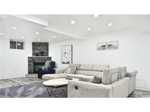 660 Zermatt Drive, Waterloo, ON - Indoor Photo Showing Living Room With Fireplace