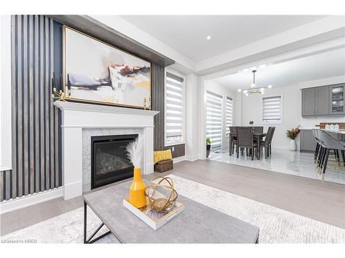 3 Grierson Trail, Waterdown, ON - Indoor Photo Showing Living Room With Fireplace