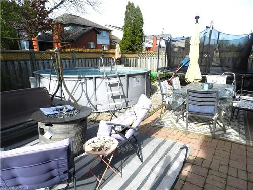 12 Hearthside Crescent, Stoney Creek, ON - Outdoor With Above Ground Pool With Deck Patio Veranda