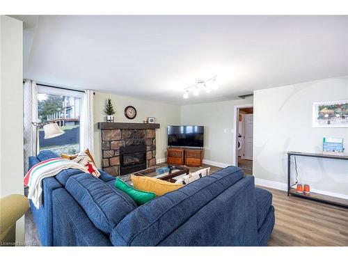 111 Hazel Street, Dunsford, ON - Indoor Photo Showing Living Room With Fireplace