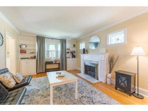 16 Conger Street, Peterborough, ON - Indoor Photo Showing Living Room With Fireplace