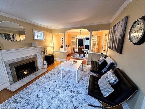 16 Conger Street, Peterborough, ON - Indoor Photo Showing Living Room With Fireplace