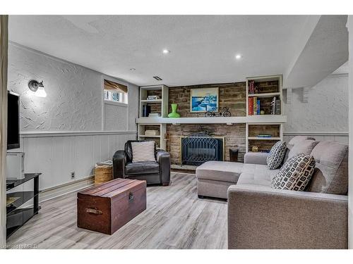 366 Marf Avenue, Mississauga, ON - Indoor Photo Showing Living Room With Fireplace