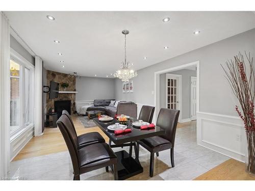 1519 Ballentrae Drive, Mississauga, ON - Indoor Photo Showing Dining Room With Fireplace
