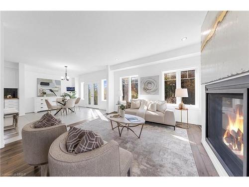 248 Tall Grass Crescent, Kitchener, ON - Indoor Photo Showing Living Room With Fireplace