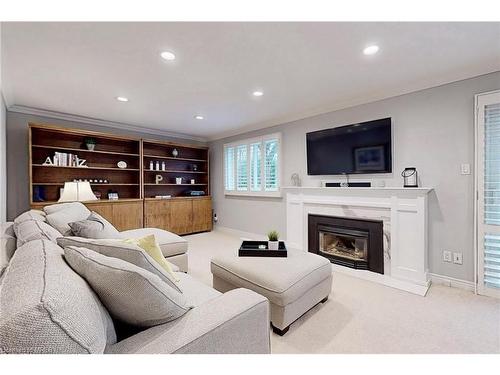 2046 Family Crescent, Mississauga, ON - Indoor Photo Showing Living Room With Fireplace
