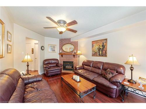 112 Ravenscliffe Court, Brampton, ON - Indoor Photo Showing Living Room With Fireplace