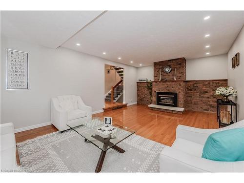 250 Driftwood Drive, Kitchener, ON - Indoor Photo Showing Living Room With Fireplace