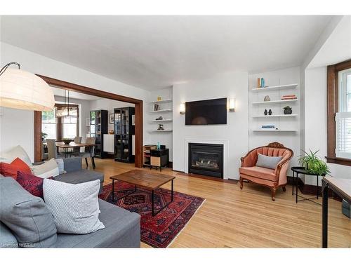 24 Ellen Street, Brampton, ON - Indoor Photo Showing Living Room With Fireplace