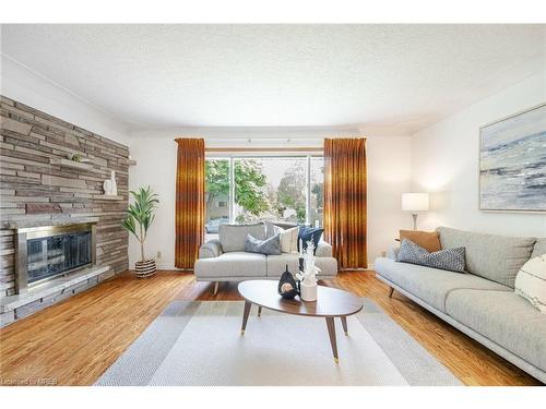 68 Albemarle Street, Brantford, ON - Indoor Photo Showing Living Room With Fireplace