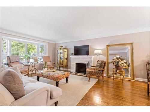 2067 Deyncourt Drive, Burlington, ON - Indoor Photo Showing Living Room With Fireplace