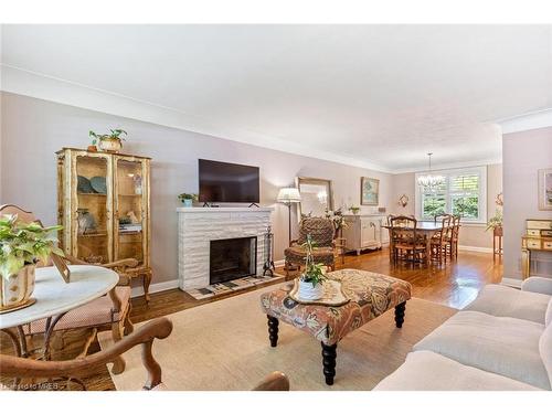 2067 Deyncourt Drive, Burlington, ON - Indoor Photo Showing Living Room With Fireplace