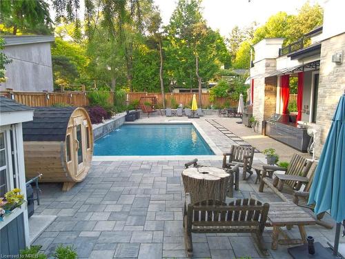 233 Indian Valley Trail, Mississauga, ON - Outdoor With In Ground Pool With Deck Patio Veranda With Backyard