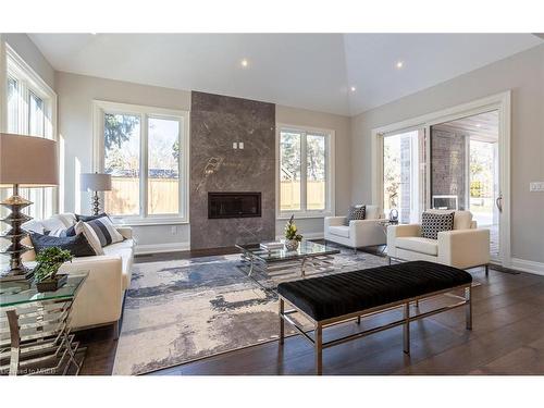 233 Indian Valley Trail, Mississauga, ON - Indoor Photo Showing Living Room With Fireplace