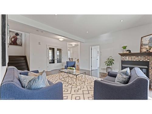 119 Chandos Drive, Kitchener, ON - Indoor Photo Showing Living Room With Fireplace