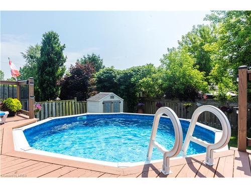 217 Baxter Street, London, ON - Outdoor With Above Ground Pool With Backyard