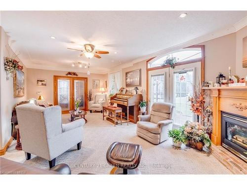 875 Safari Road, Hamilton, ON - Indoor Photo Showing Living Room With Fireplace