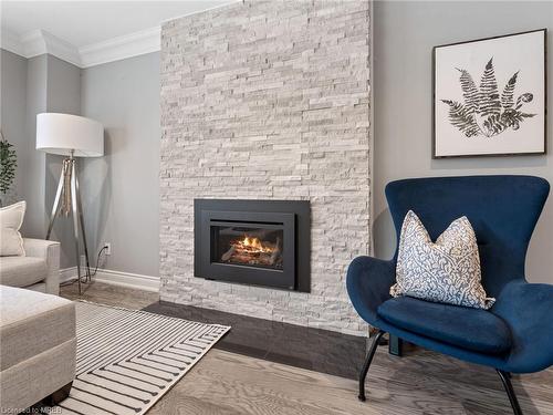 108 Warner Drive, Oakville, ON - Indoor Photo Showing Living Room With Fireplace