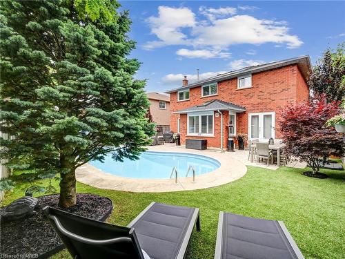 108 Warner Drive, Oakville, ON - Outdoor With In Ground Pool With Backyard