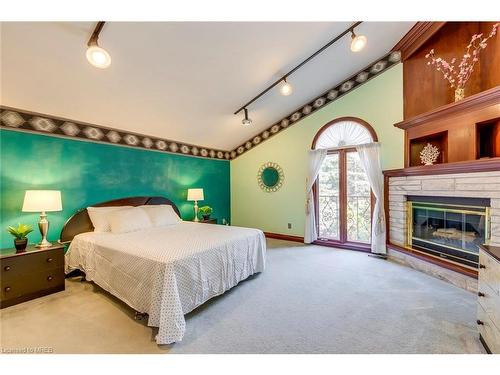 1 Farmer'S Lane, Bolton, ON - Indoor Photo Showing Bedroom With Fireplace