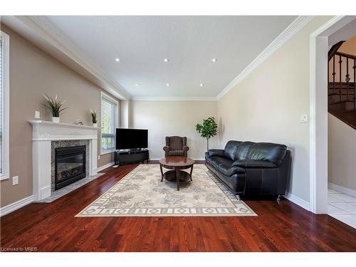 32 Nomad Crescent, Brampton, ON - Indoor Photo Showing Living Room With Fireplace