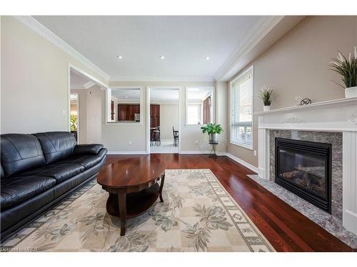 32 Nomad Crescent, Brampton, ON - Indoor Photo Showing Living Room With Fireplace