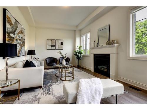 395 Humphrey Street, Hamilton, ON - Indoor Photo Showing Living Room With Fireplace