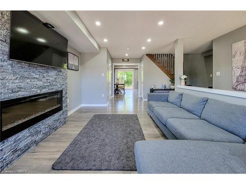 52 Crafter Crescent, Hamilton, ON - Indoor Photo Showing Living Room With Fireplace