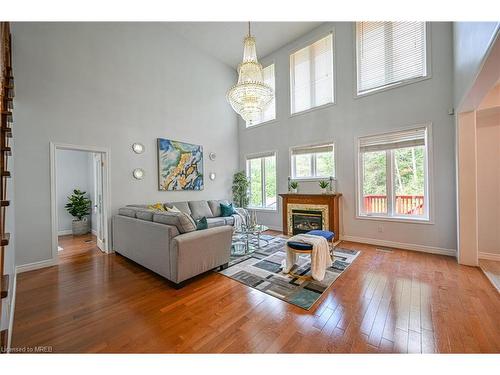 740 Cedar Bend Drive, Waterloo, ON - Indoor Photo Showing Living Room With Fireplace