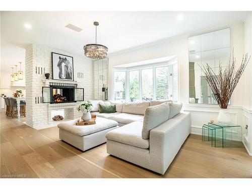 6345 Mcniven Court, Burlington, ON - Indoor Photo Showing Living Room With Fireplace