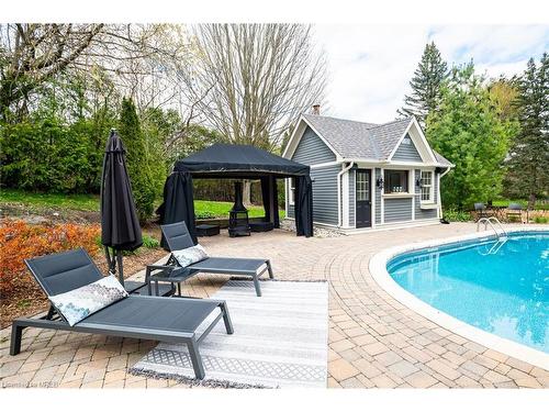 6345 Mcniven Court, Burlington, ON - Outdoor With In Ground Pool With Deck Patio Veranda