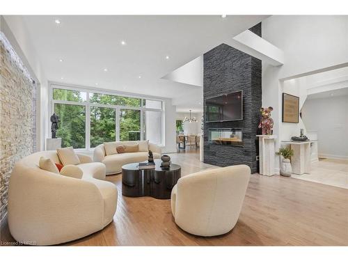 25 Janus Court, Toronto, ON - Indoor Photo Showing Living Room With Fireplace