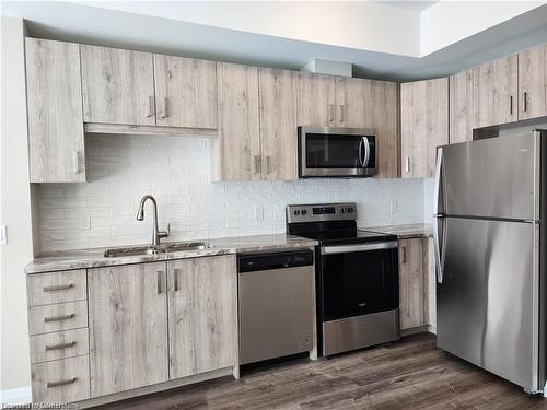 403-108 Garment Street, Kitchener, ON - Indoor Photo Showing Kitchen With Stainless Steel Kitchen