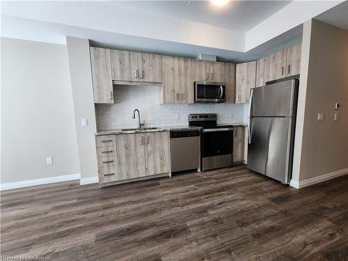 403-108 Garment Street, Kitchener, ON - Indoor Photo Showing Kitchen With Stainless Steel Kitchen