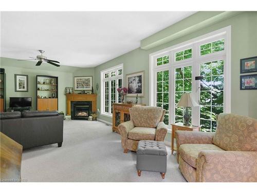 10 Buman Court, Barrie, ON - Indoor Photo Showing Living Room With Fireplace