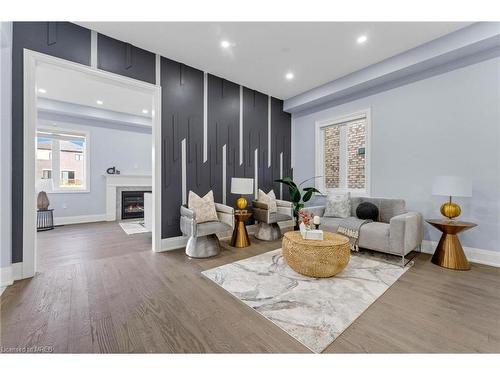 223 Graniteridge Trail, Hamilton, ON - Indoor Photo Showing Living Room With Fireplace